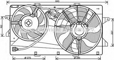 AVA QUALITY COOLING fd7549 -  Вентилятор, охлаждение двигателя